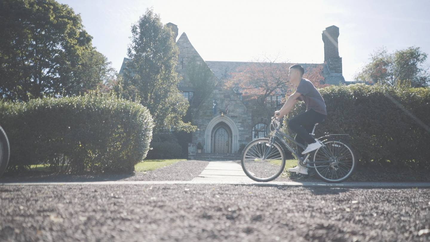 Student biking