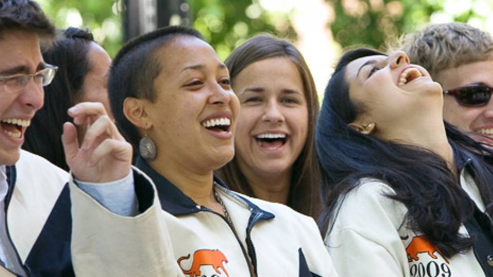 Students laughing
