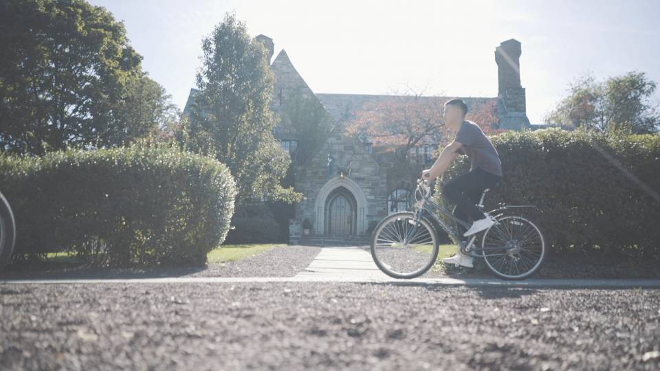 Student biking