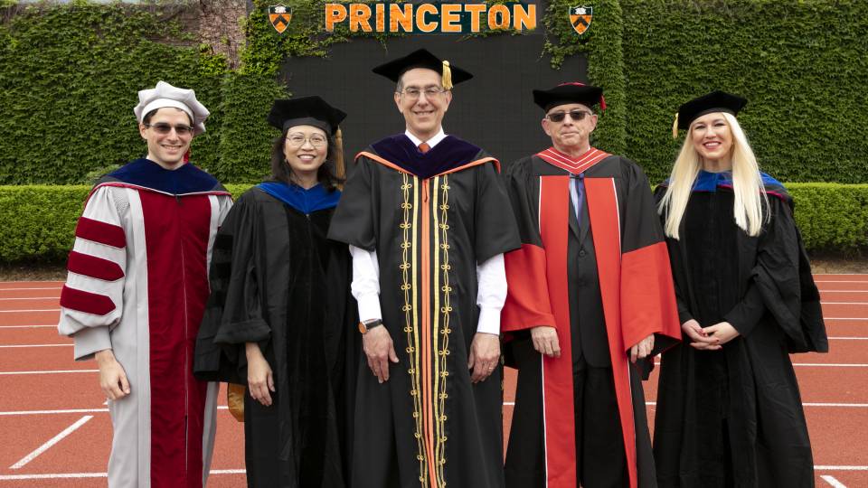 Matt Weinberg, Anne Cheng, Christopher L. Eisgruber, Peter Ramadge, Lauren Coyle Rosen