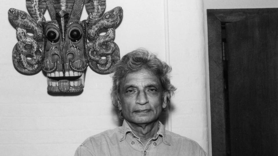 Gananath Obeyesekere and a mask