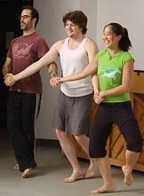 Three dancing