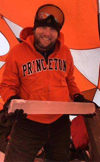 Oldest Ice John Higgins with core ice