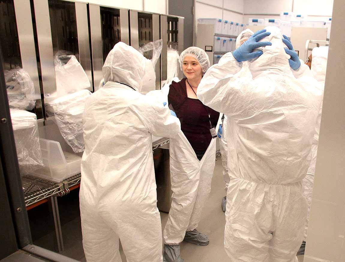 Visitors toured the new imaging and fabrication facilties the Princeton Institute for the Science and Technology of Materials (PRISM)