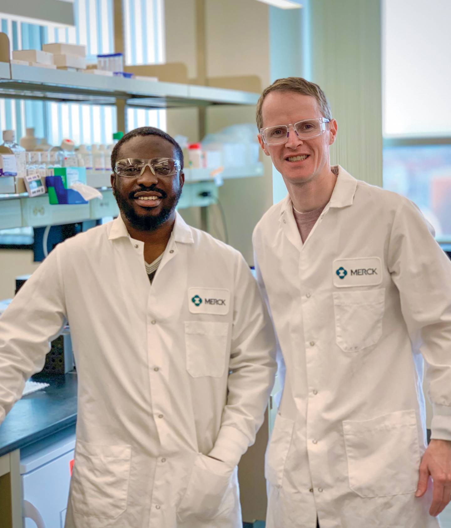 2 men in lab coats
