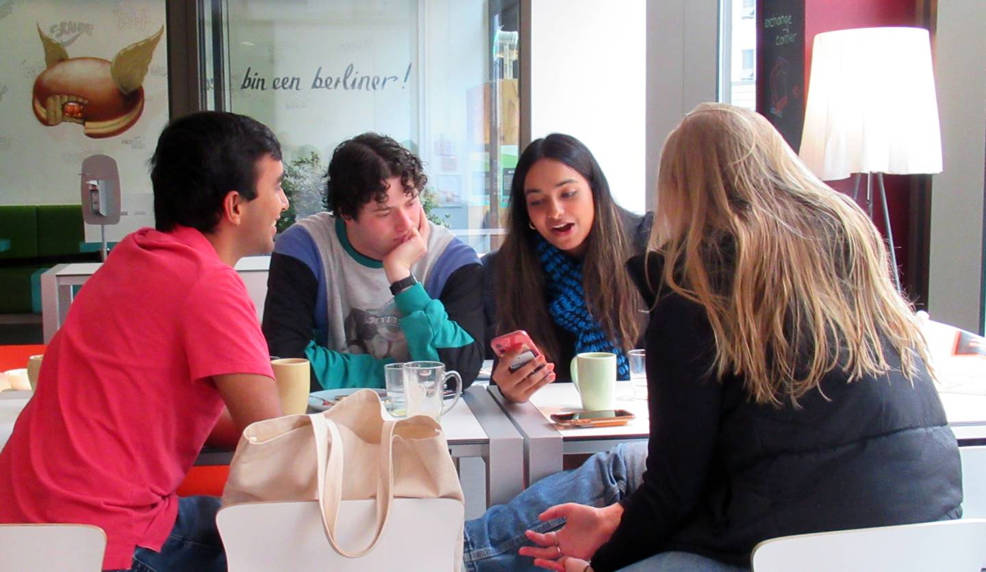 Students in discussion