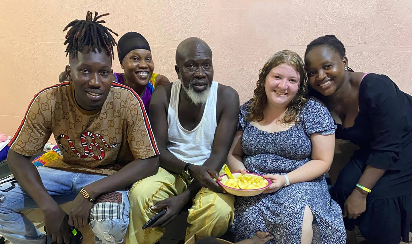 Student with host family